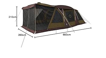 Amazon | [ロゴス] テント プレミアム 3ルームドゥーブル WXL-BJ